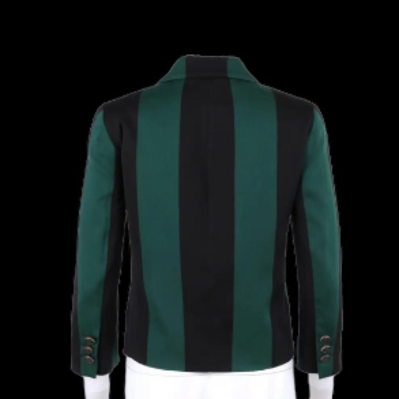 GUCCI Spring 2009 Green & Black Striped Prep Blazer - Picture 11 of 15
